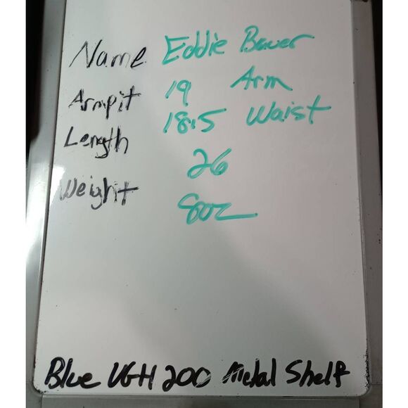 Eddie Bauer Shirt Ladies Small Navy Red Button Front - Picture 7 of 7